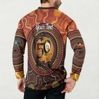 NAIDOC Week 2026 Personalised Button Sweatshirt 50 Years of Deadly Lizard Kangaroo Aboriginal Art