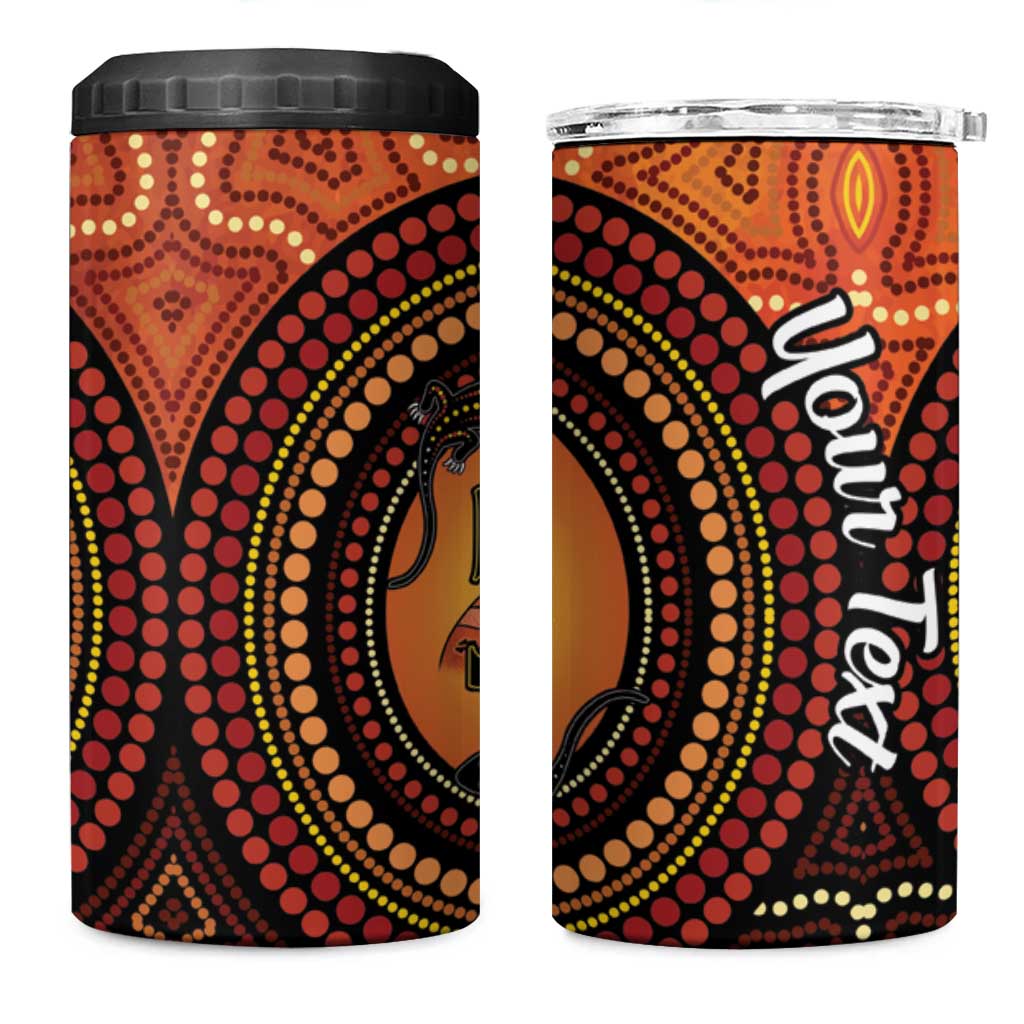 NAIDOC Week 2026 Personalised 4 in 1 Can Cooler Tumbler 50 Years of Deadly Lizard Kangaroo Aboriginal Art
