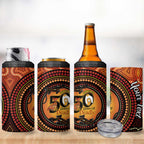 NAIDOC Week 2026 Personalised 4 in 1 Can Cooler Tumbler 50 Years of Deadly Lizard Kangaroo Aboriginal Art