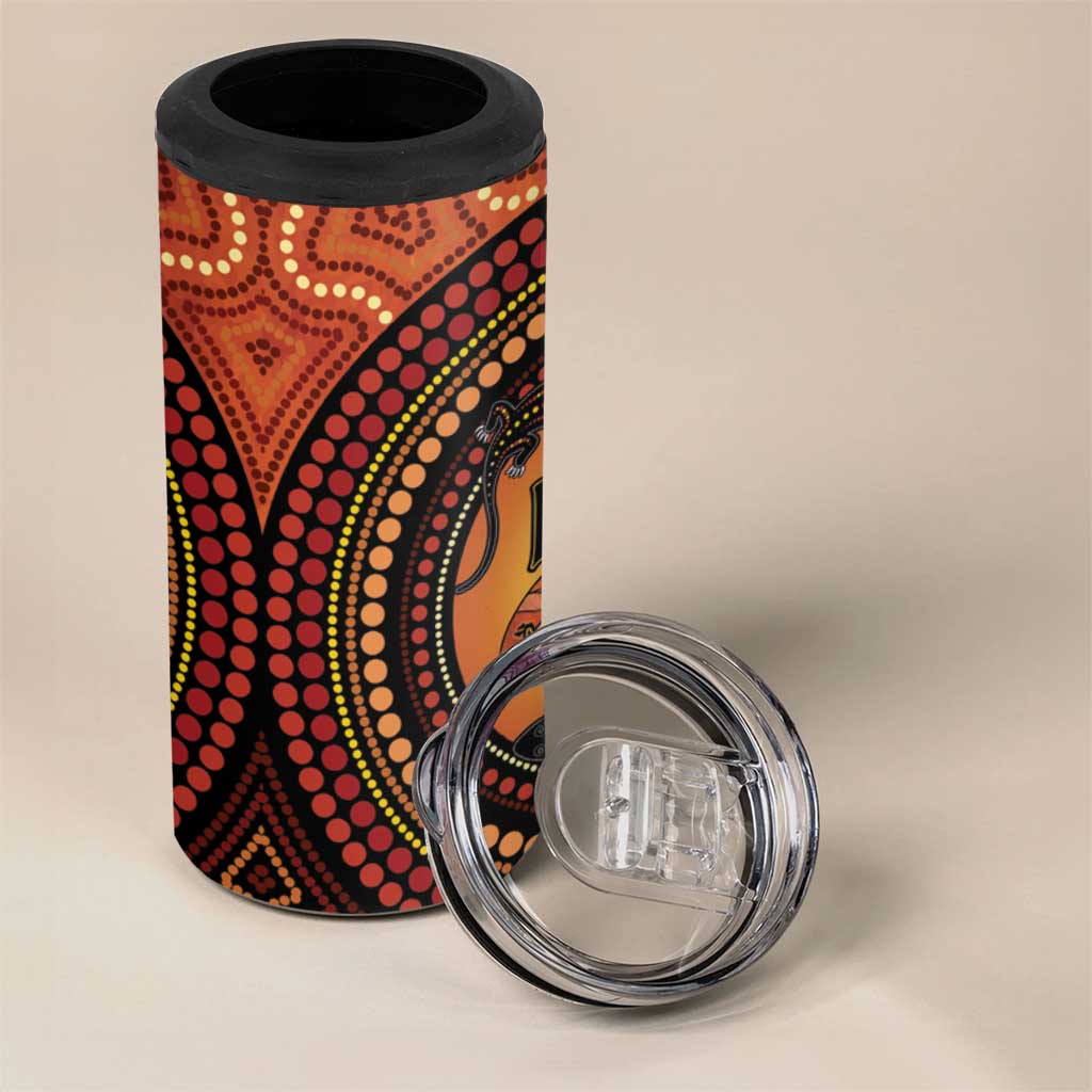 NAIDOC Week 2026 Personalised 4 in 1 Can Cooler Tumbler 50 Years of Deadly Lizard Kangaroo Aboriginal Art