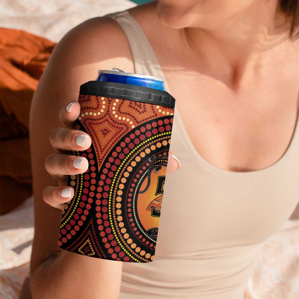 NAIDOC Week 2026 Personalised 4 in 1 Can Cooler Tumbler 50 Years of Deadly Lizard Kangaroo Aboriginal Art