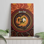 NAIDOC Week 2026 Personalised Canvas Wall Art 50 Years of Deadly Lizard Kangaroo Aboriginal Art