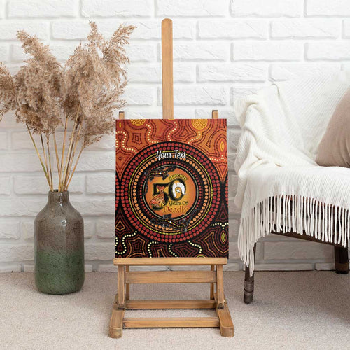 NAIDOC Week 2026 Personalised Canvas Wall Art 50 Years of Deadly Lizard Kangaroo Aboriginal Art