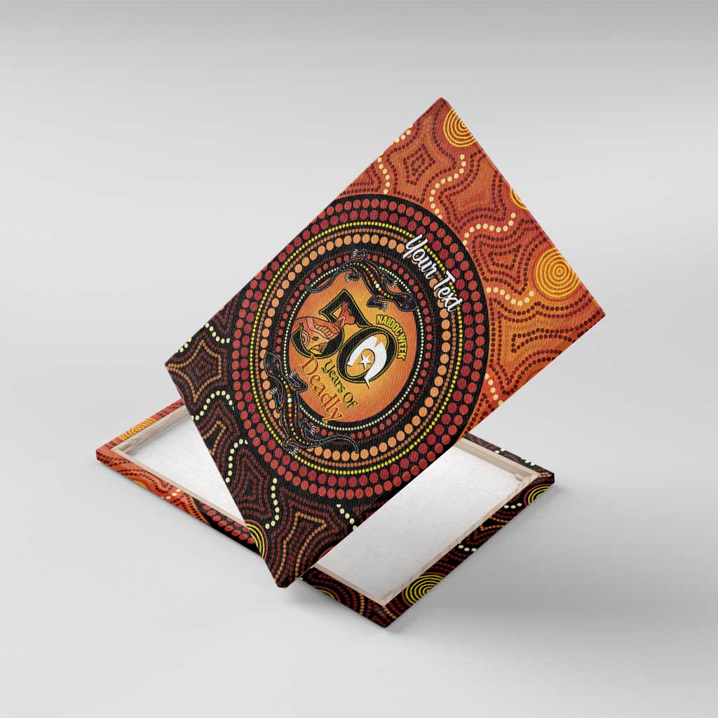 NAIDOC Week 2026 Personalised Canvas Wall Art 50 Years of Deadly Lizard Kangaroo Aboriginal Art