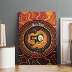 NAIDOC Week 2026 Personalised Canvas Wall Art 50 Years of Deadly Lizard Kangaroo Aboriginal Art
