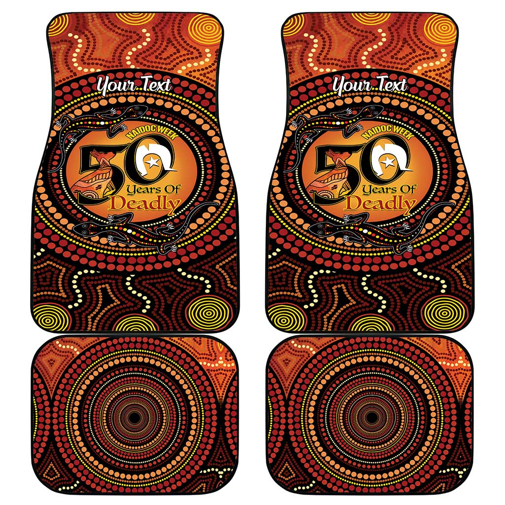 NAIDOC Week 2026 Personalised Car Mats 50 Years of Deadly Lizard Kangaroo Aboriginal Art