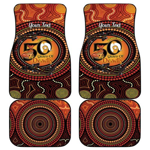 NAIDOC Week 2026 Personalised Car Mats 50 Years of Deadly Lizard Kangaroo Aboriginal Art