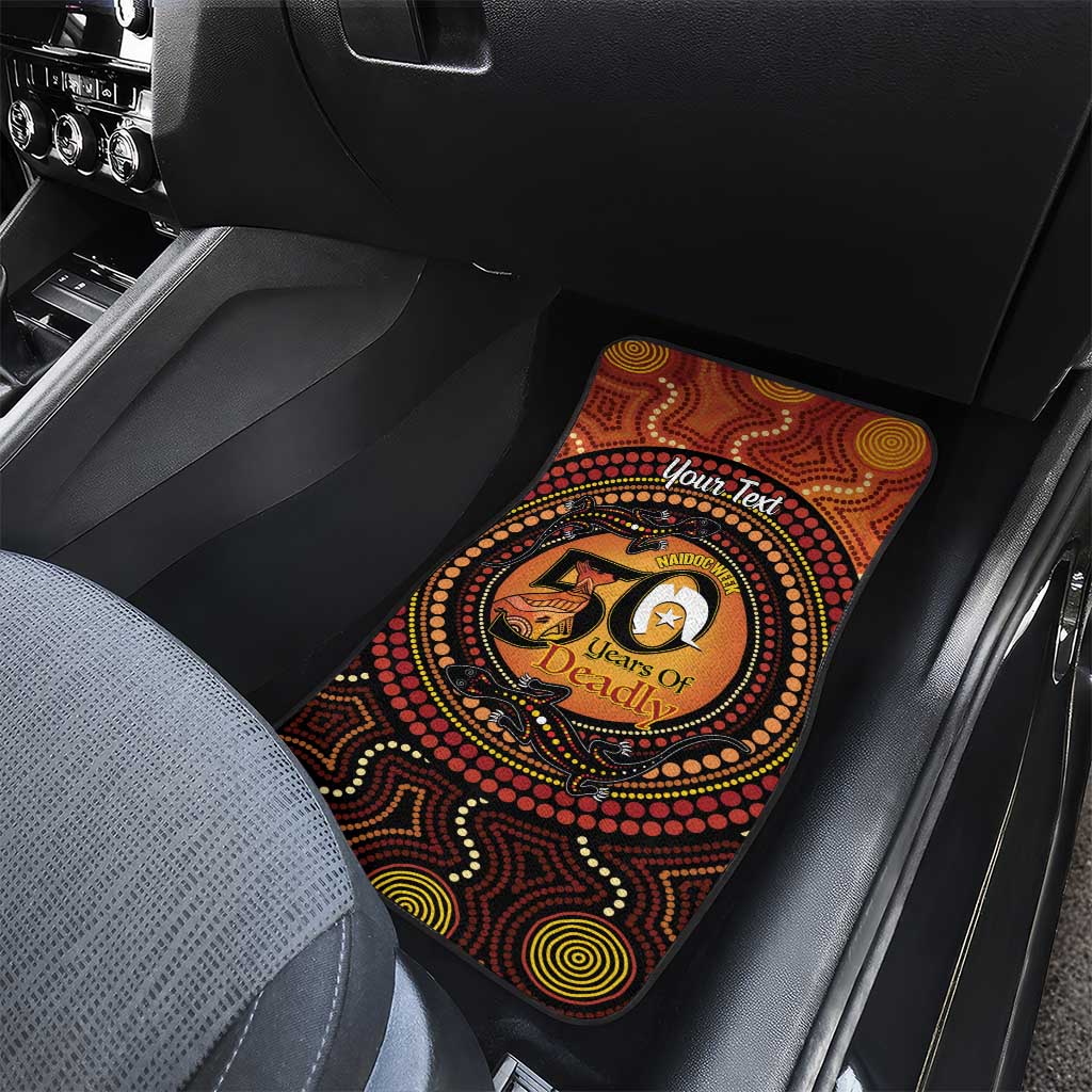 NAIDOC Week 2026 Personalised Car Mats 50 Years of Deadly Lizard Kangaroo Aboriginal Art