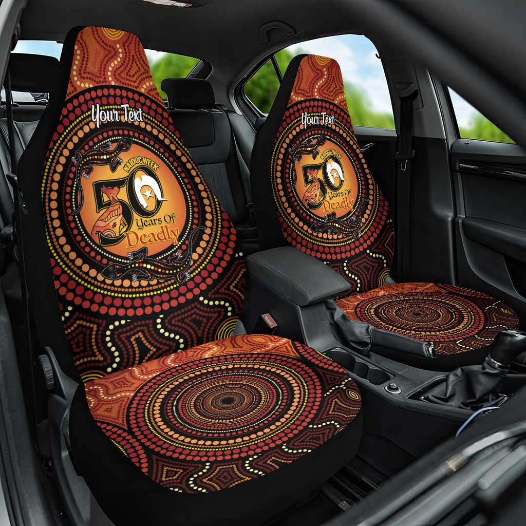 NAIDOC Week 2026 Personalised Car Seat Cover 50 Years of Deadly Lizard Kangaroo Aboriginal Art