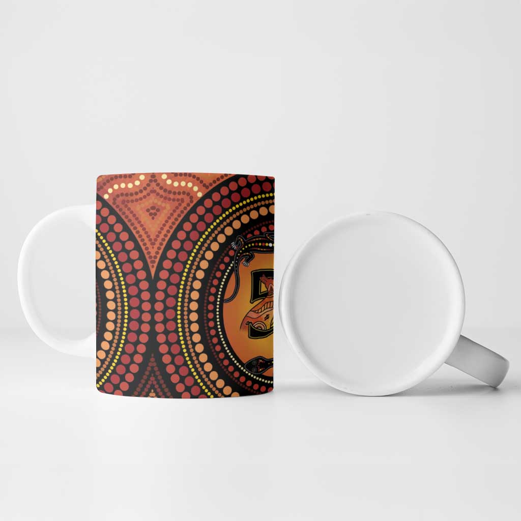 NAIDOC Week 2026 Personalised Ceramic Mug 50 Years of Deadly Lizard Kangaroo Aboriginal Art