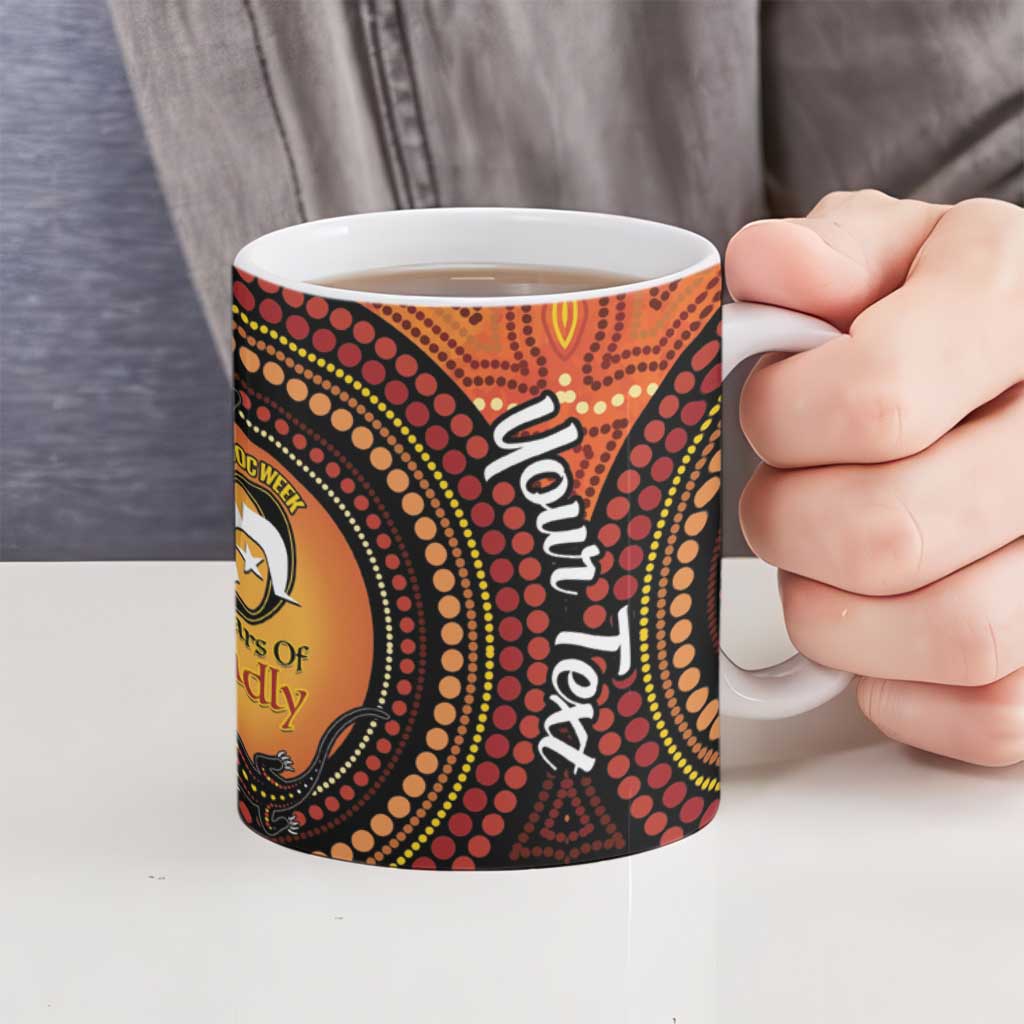 NAIDOC Week 2026 Personalised Ceramic Mug 50 Years of Deadly Lizard Kangaroo Aboriginal Art