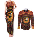 NAIDOC Week 2026 Personalised Couples Matching Tank Maxi Dress and Long Sleeve Button Shirt 50 Years of Deadly Lizard Kangaroo Aboriginal Art