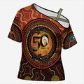 NAIDOC Week 2026 Personalised Cross Shoulder Shirt 50 Years of Deadly Lizard Kangaroo Aboriginal Art