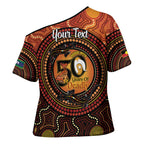 NAIDOC Week 2026 Personalised Cross Shoulder Shirt 50 Years of Deadly Lizard Kangaroo Aboriginal Art