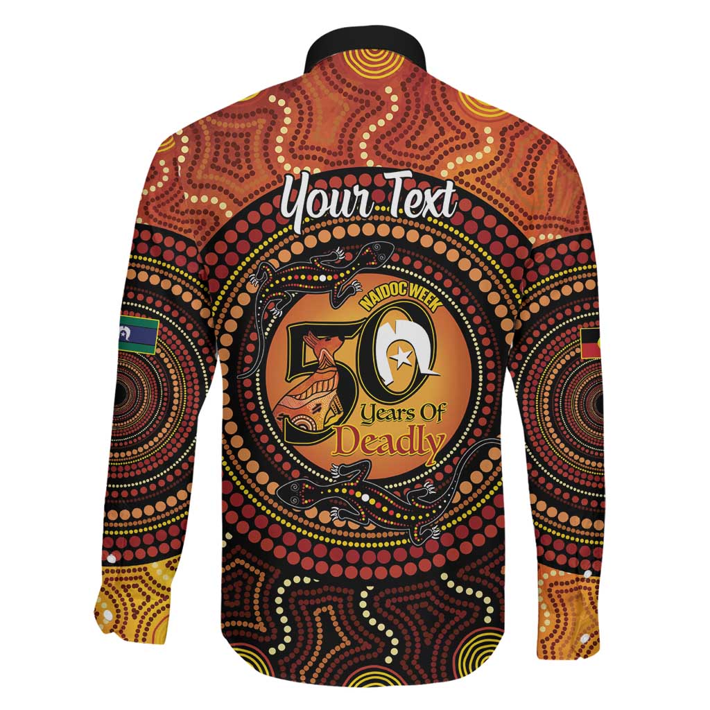 NAIDOC Week 2026 Personalised Family Matching Mermaid Dress and Hawaiian Shirt 50 Years of Deadly Lizard Kangaroo Aboriginal Art