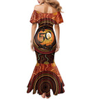 NAIDOC Week 2026 Personalised Family Matching Mermaid Dress and Hawaiian Shirt 50 Years of Deadly Lizard Kangaroo Aboriginal Art