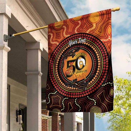 NAIDOC Week 2026 Personalised Garden Flag 50 Years of Deadly Lizard Kangaroo Aboriginal Art