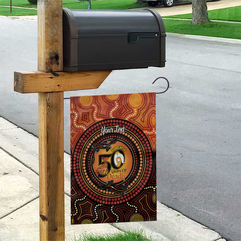 NAIDOC Week 2026 Personalised Garden Flag 50 Years of Deadly Lizard Kangaroo Aboriginal Art