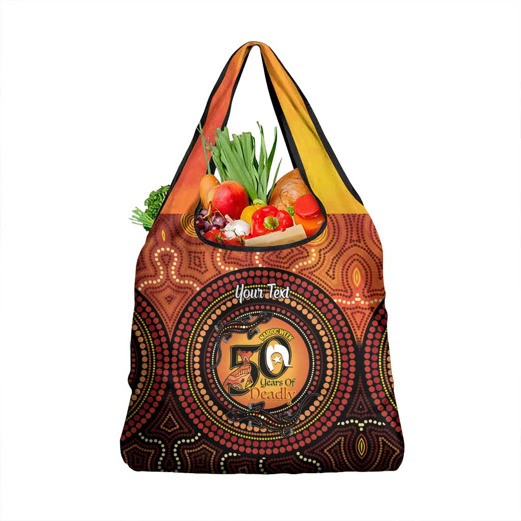NAIDOC Week 2026 Personalised Grocery Bag 50 Years of Deadly Lizard Kangaroo Aboriginal Art