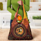 NAIDOC Week 2026 Personalised Grocery Bag 50 Years of Deadly Lizard Kangaroo Aboriginal Art