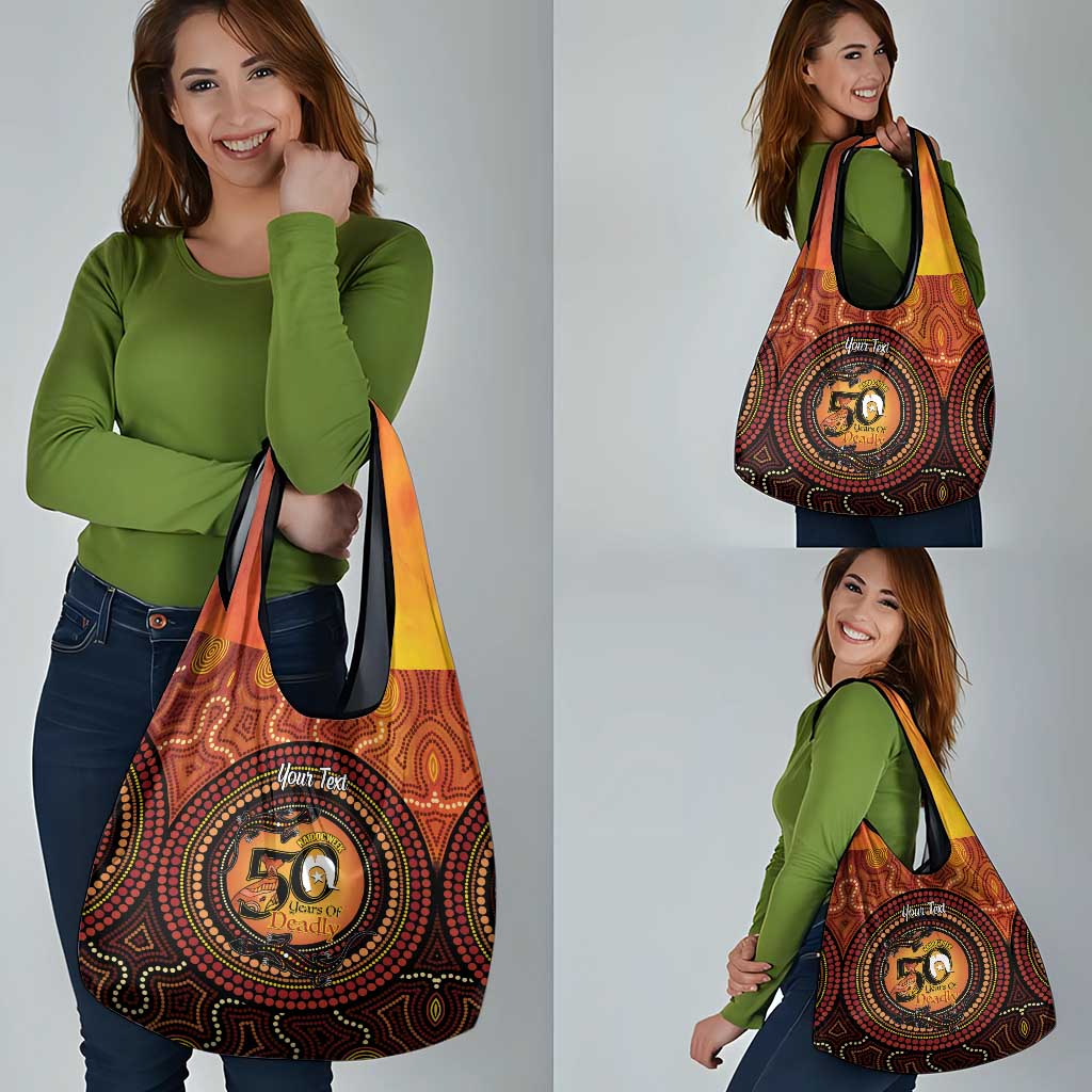 NAIDOC Week 2026 Personalised Grocery Bag 50 Years of Deadly Lizard Kangaroo Aboriginal Art