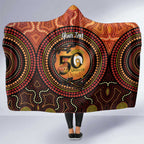 NAIDOC Week 2026 Personalised Hooded Blanket 50 Years of Deadly Lizard Kangaroo Aboriginal Art