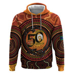 NAIDOC Week 2026 Personalised Hoodie 50 Years of Deadly Lizard Kangaroo Aboriginal Art