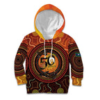 NAIDOC Week 2026 Personalised Kid Hoodie 50 Years of Deadly Lizard Kangaroo Aboriginal Art