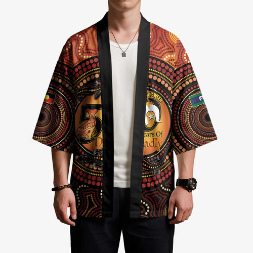 NAIDOC Week 2026 Personalised Kimono 50 Years of Deadly Lizard Kangaroo Aboriginal Art