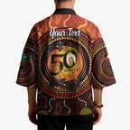 NAIDOC Week 2026 Personalised Kimono 50 Years of Deadly Lizard Kangaroo Aboriginal Art