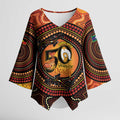 NAIDOC Week 2026 Personalised Kimono Sleeve Blouse 50 Years of Deadly Lizard Kangaroo Aboriginal Art