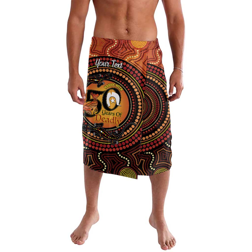 NAIDOC Week 2026 Personalised Lavalava 50 Years of Deadly Lizard Kangaroo Aboriginal Art
