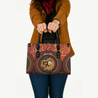NAIDOC Week 2026 Personalised Leather Bag 50 Years of Deadly Lizard Kangaroo Aboriginal Art
