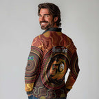 NAIDOC Week 2026 Personalised Long Sleeve Polo Shirt 50 Years of Deadly Lizard Kangaroo Aboriginal Art