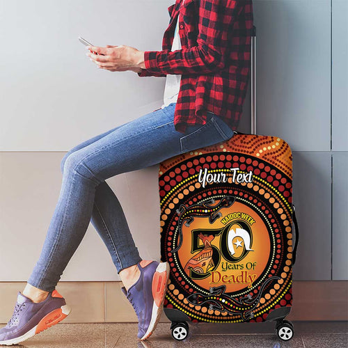 NAIDOC Week 2026 Personalised Luggage Cover 50 Years of Deadly Lizard Kangaroo Aboriginal Art