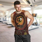 NAIDOC Week 2026 Personalised Men Tank Top 50 Years of Deadly Lizard Kangaroo Aboriginal Art