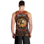 NAIDOC Week 2026 Personalised Men Tank Top 50 Years of Deadly Lizard Kangaroo Aboriginal Art