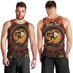 NAIDOC Week 2026 Personalised Men Tank Top 50 Years of Deadly Lizard Kangaroo Aboriginal Art