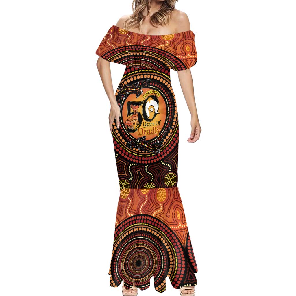 NAIDOC Week 2026 Personalised Mermaid Dress 50 Years of Deadly Lizard Kangaroo Aboriginal Art