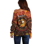 NAIDOC Week 2026 Personalised Off Shoulder Sweater 50 Years of Deadly Lizard Kangaroo Aboriginal Art