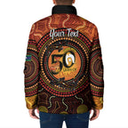 NAIDOC Week 2026 Personalised Padded Jacket 50 Years of Deadly Lizard Kangaroo Aboriginal Art