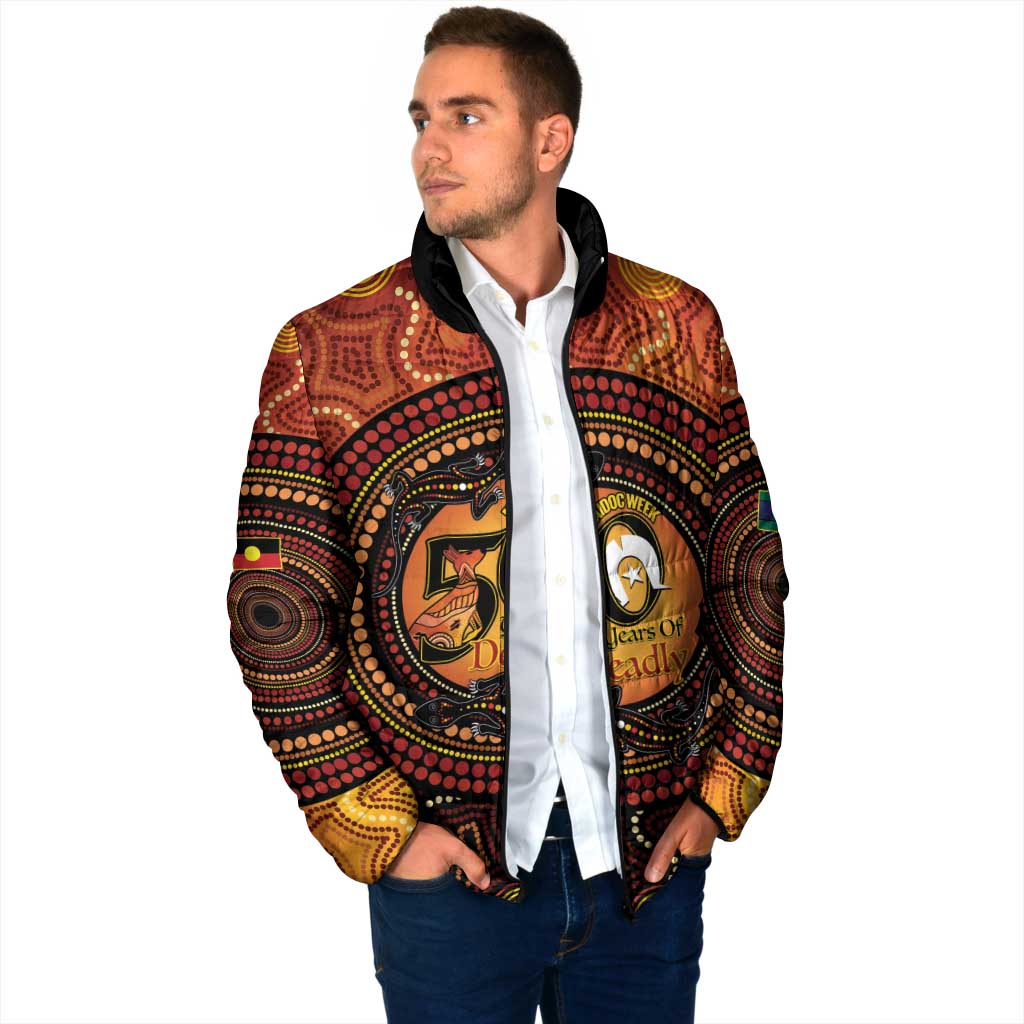 NAIDOC Week 2026 Personalised Padded Jacket 50 Years of Deadly Lizard Kangaroo Aboriginal Art