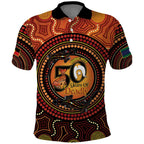 NAIDOC Week 2026 Personalised Polo Shirt 50 Years of Deadly Lizard Kangaroo Aboriginal Art