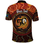 NAIDOC Week 2026 Personalised Polo Shirt 50 Years of Deadly Lizard Kangaroo Aboriginal Art