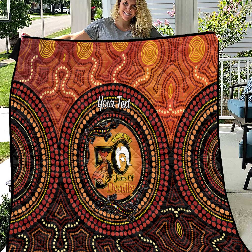 NAIDOC Week 2026 Personalised Quilt 50 Years of Deadly Lizard Kangaroo Aboriginal Art