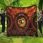 NAIDOC Week 2026 Personalised Quilt 50 Years of Deadly Lizard Kangaroo Aboriginal Art