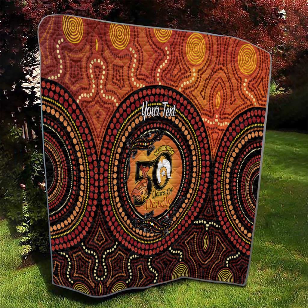 NAIDOC Week 2026 Personalised Quilt 50 Years of Deadly Lizard Kangaroo Aboriginal Art