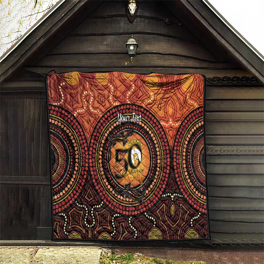 NAIDOC Week 2026 Personalised Quilt 50 Years of Deadly Lizard Kangaroo Aboriginal Art