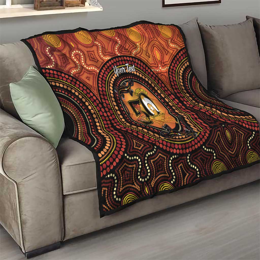 NAIDOC Week 2026 Personalised Quilt 50 Years of Deadly Lizard Kangaroo Aboriginal Art