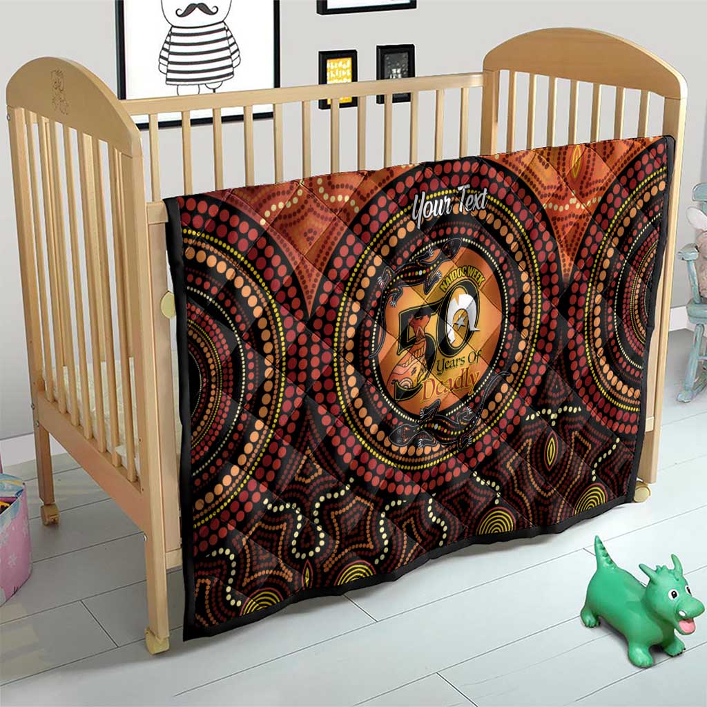 NAIDOC Week 2026 Personalised Quilt 50 Years of Deadly Lizard Kangaroo Aboriginal Art